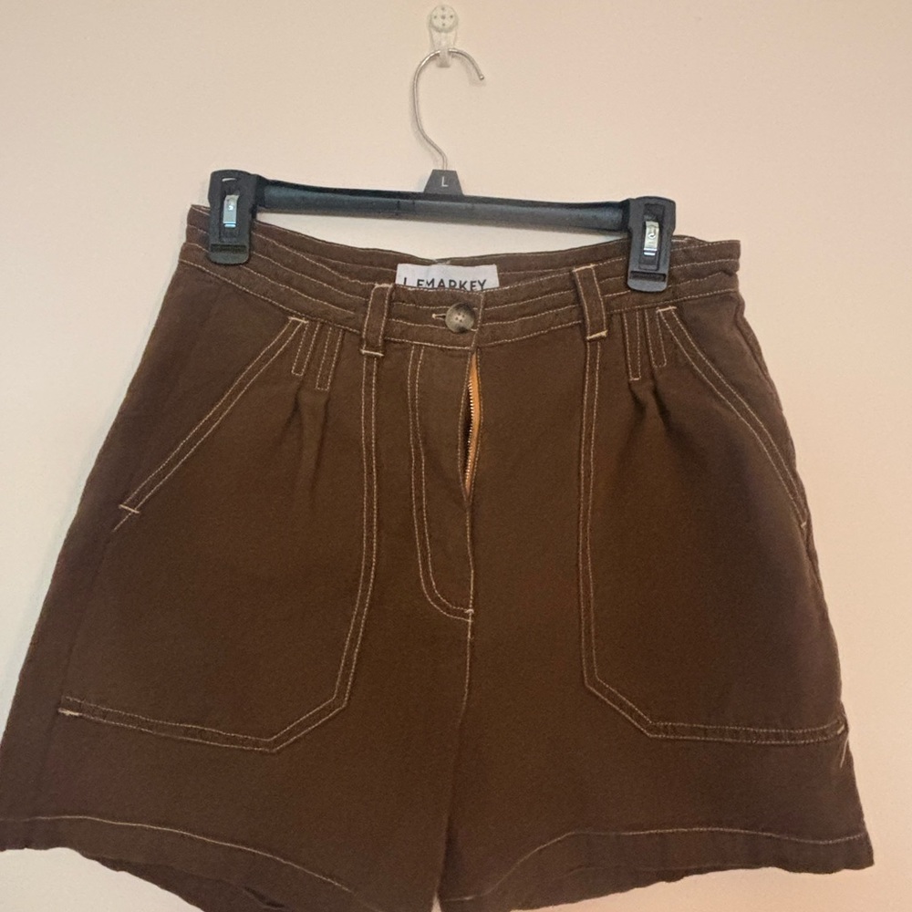L.F. Market Brown Linen and cotton Shorts